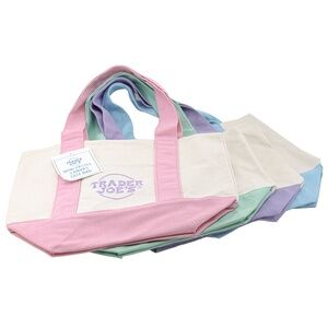 TRADER JOE’S MINI CANVAS 2025 LIMITED EDITION PASTEL ALL 4 COLORS  NEW NWT